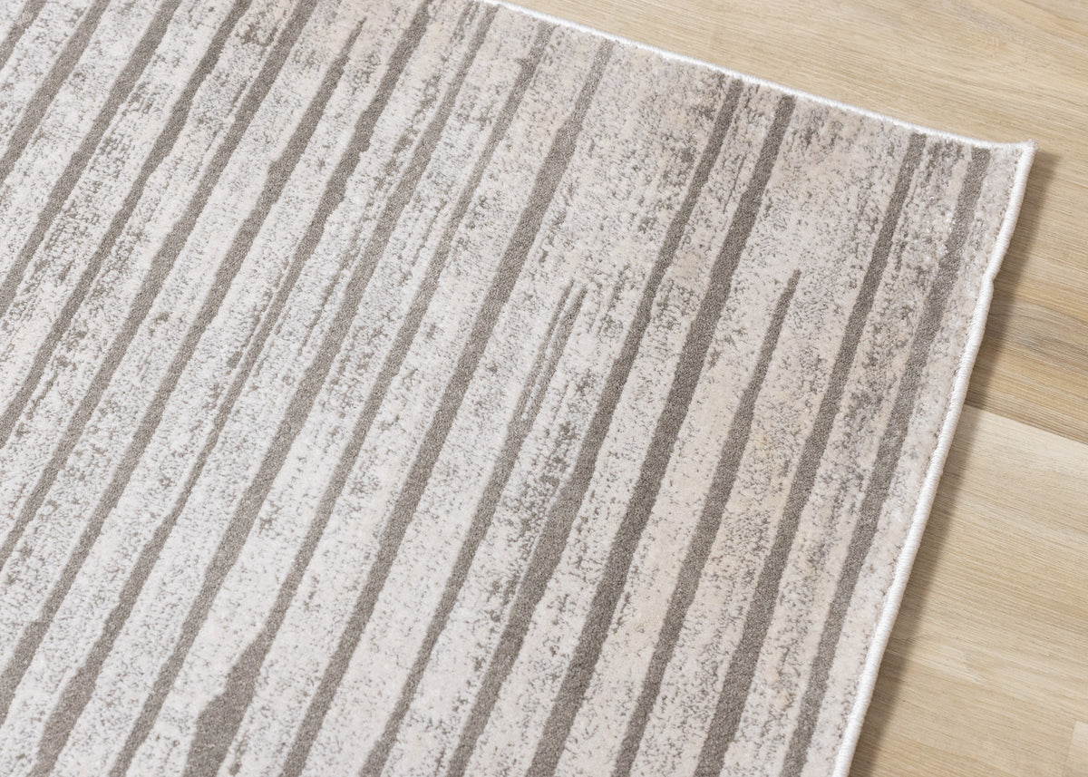 Modern Stripes Tonal Solid Grey Area Rug