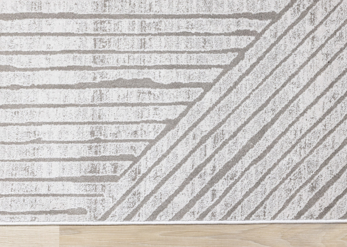 Modern Stripes Tonal Solid Grey Area Rug