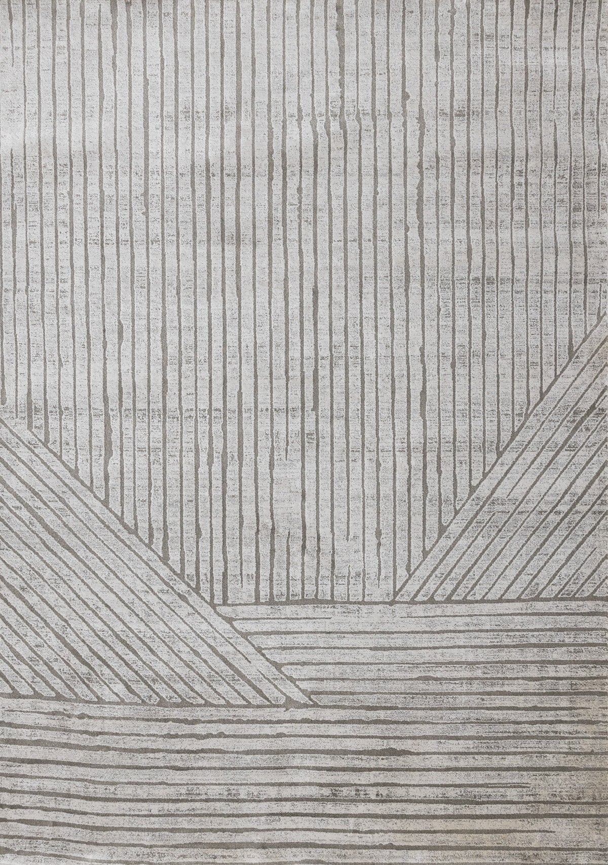 Modern Stripes Tonal Solid Grey Area Rug