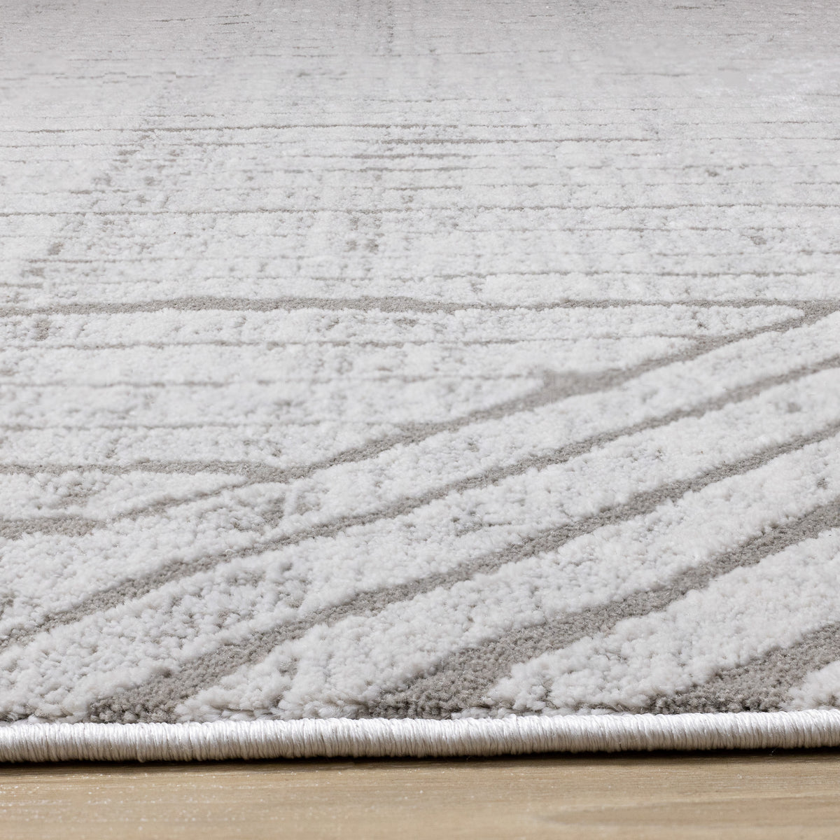 Modern Stripes Tonal Solid Grey Area Rug