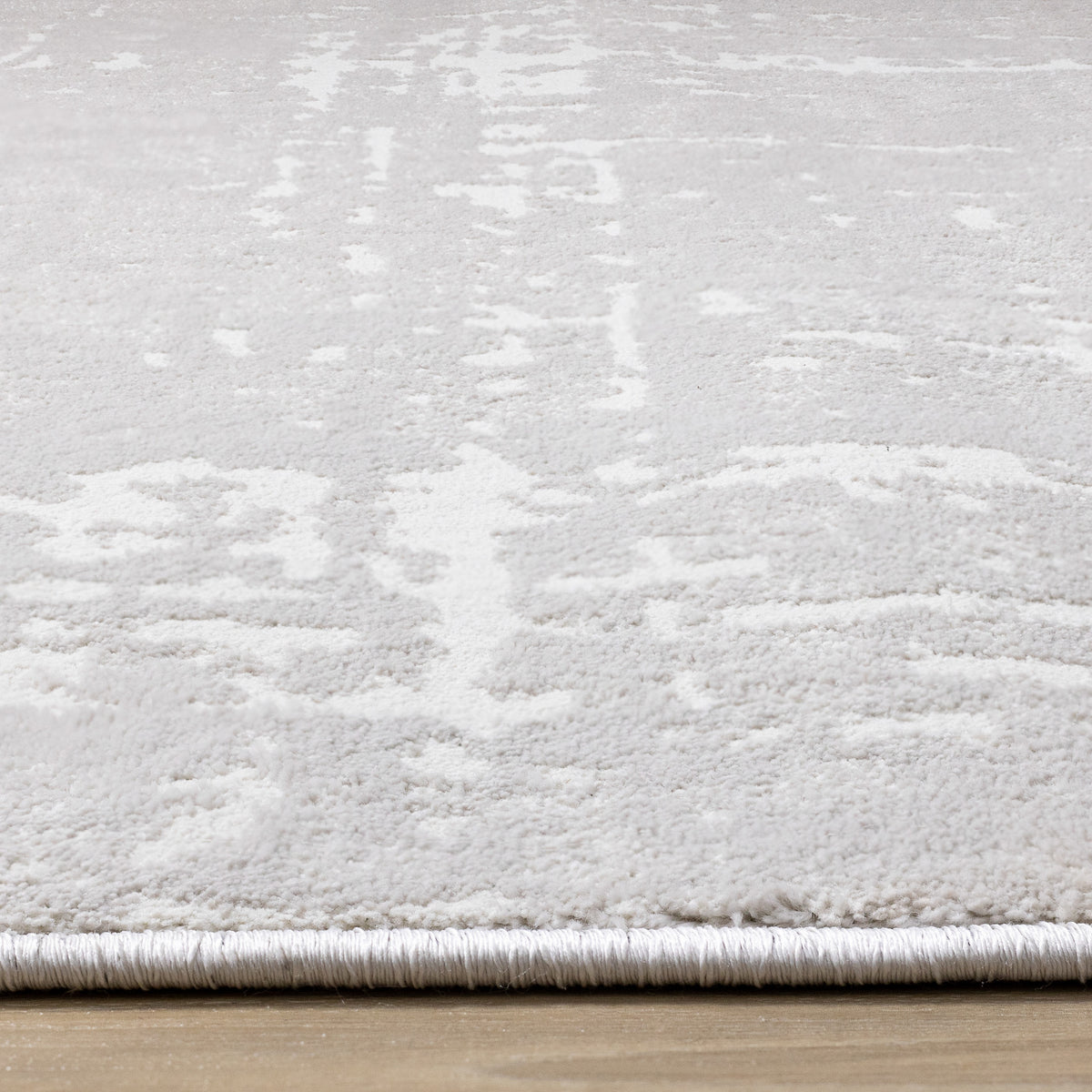 Modern Organic Tonal Solid Cream Area Rug