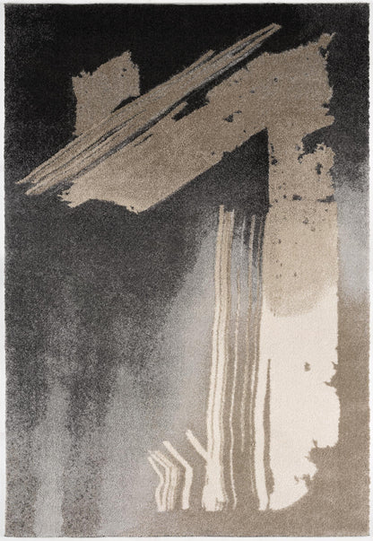 Caleb Abstract Contemporary Grey and Brown Indoor Rug