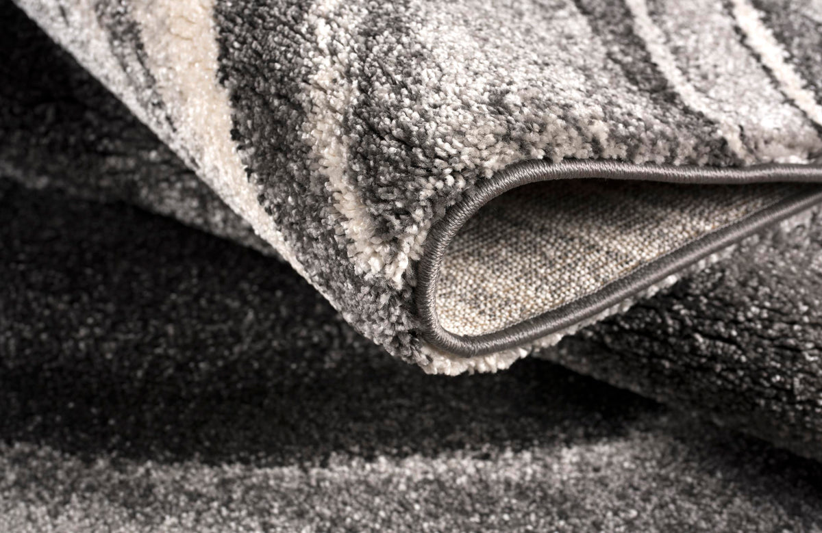Darius Abstract Contemporary Grey and Black Indoor Rug