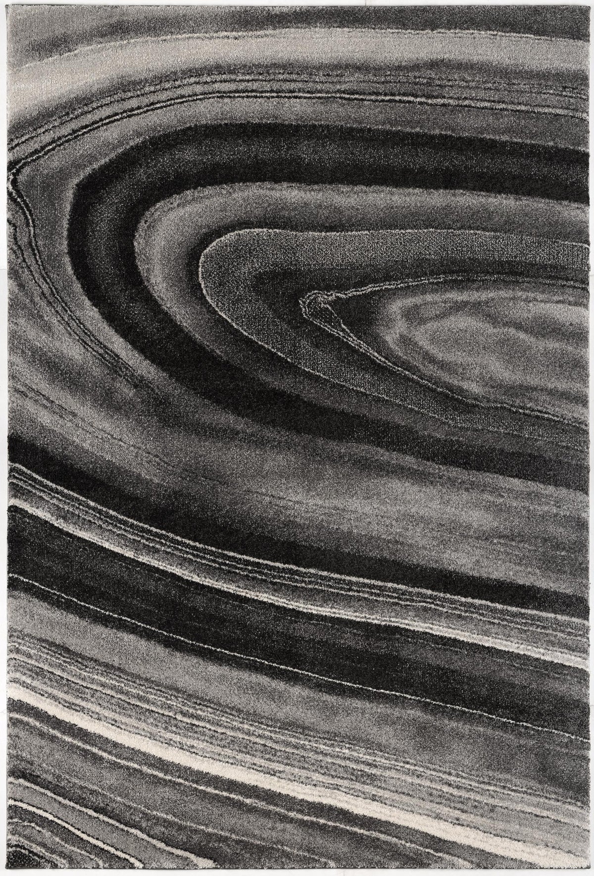 Darius Abstract Contemporary Grey and Black Indoor Rug