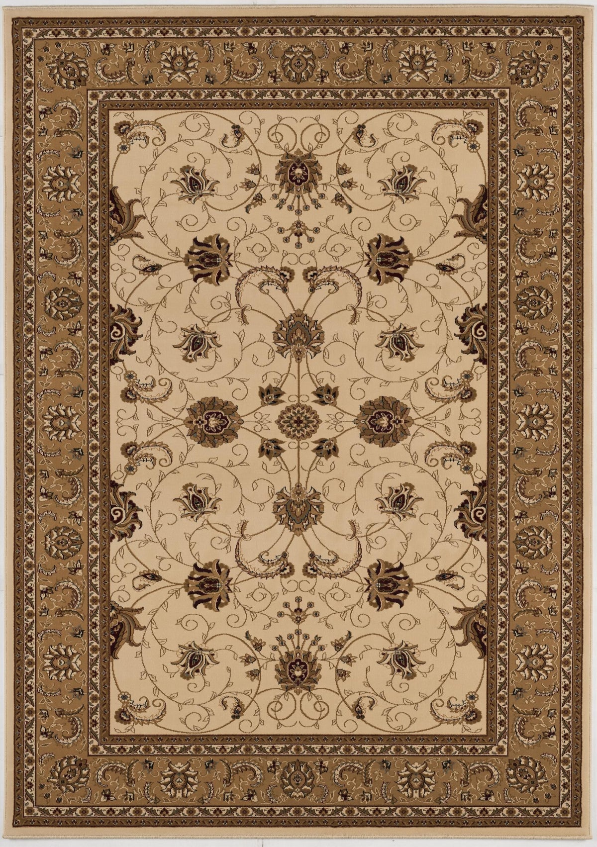 Fayez Persian Medallion Traditional Beige and Cream Indoor Rug