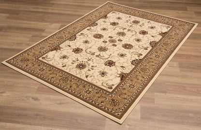 Fayez Persian Medallion Traditional Beige and Cream Indoor Rug