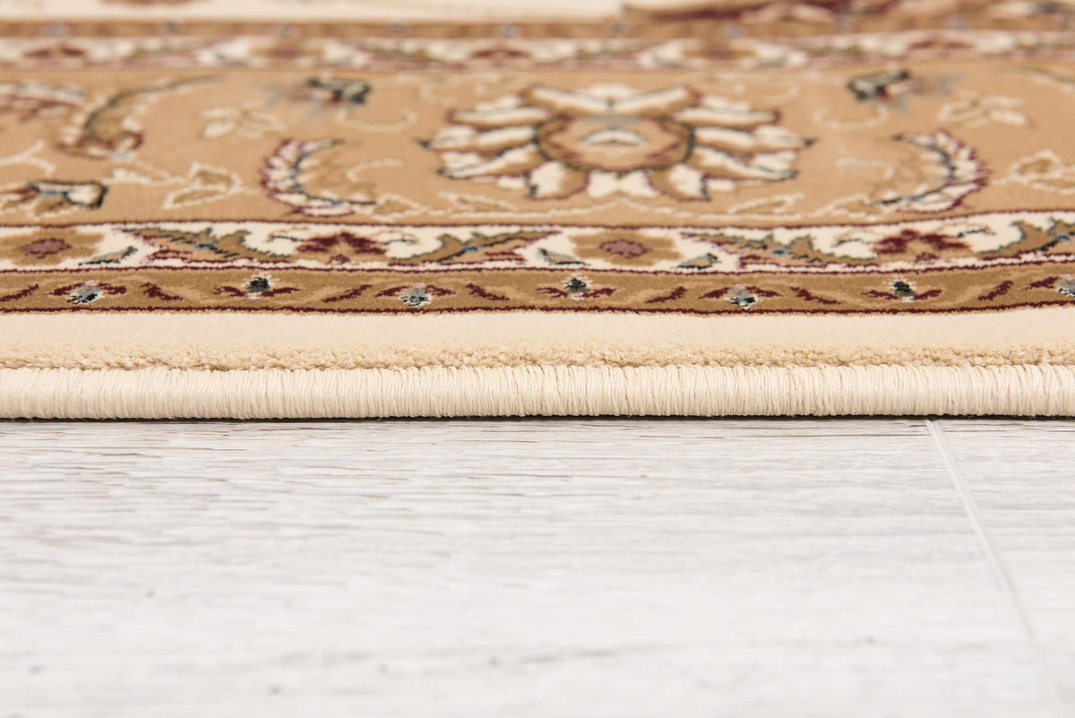 Fayez Persian Medallion Traditional Beige and Cream Indoor Rug