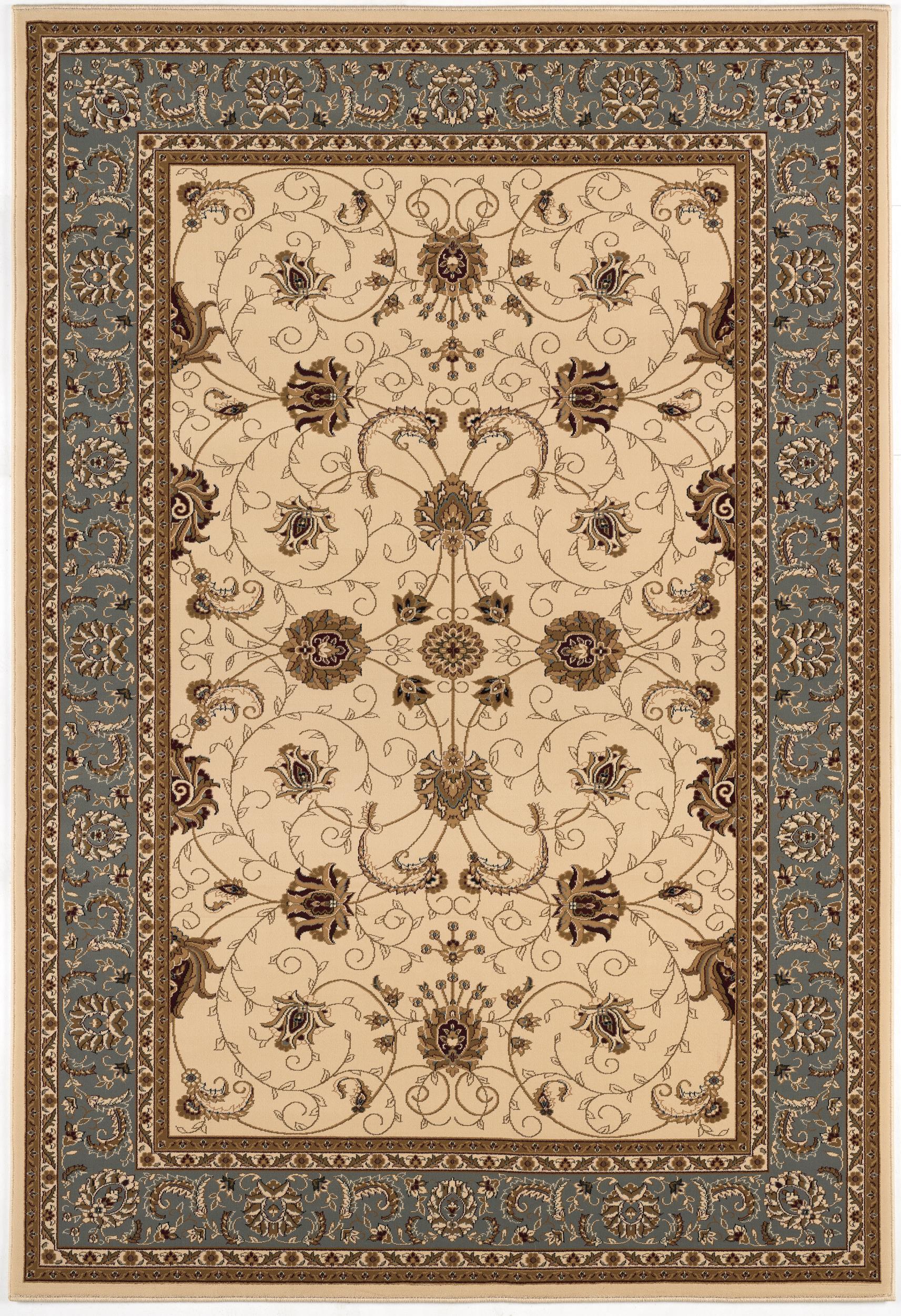 Fayez Persian Medallion Traditional Beige and Blue Indoor Rug-3