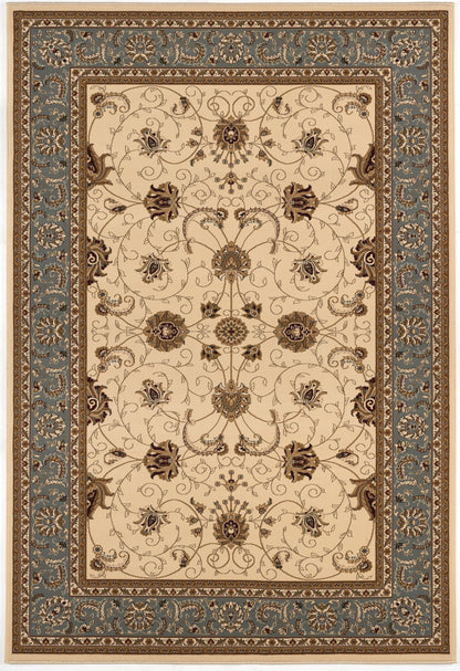 Fayez Persian Medallion Traditional Beige and Blue Indoor Rug