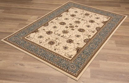 Fayez Persian Medallion Traditional Beige and Blue Indoor Rug
