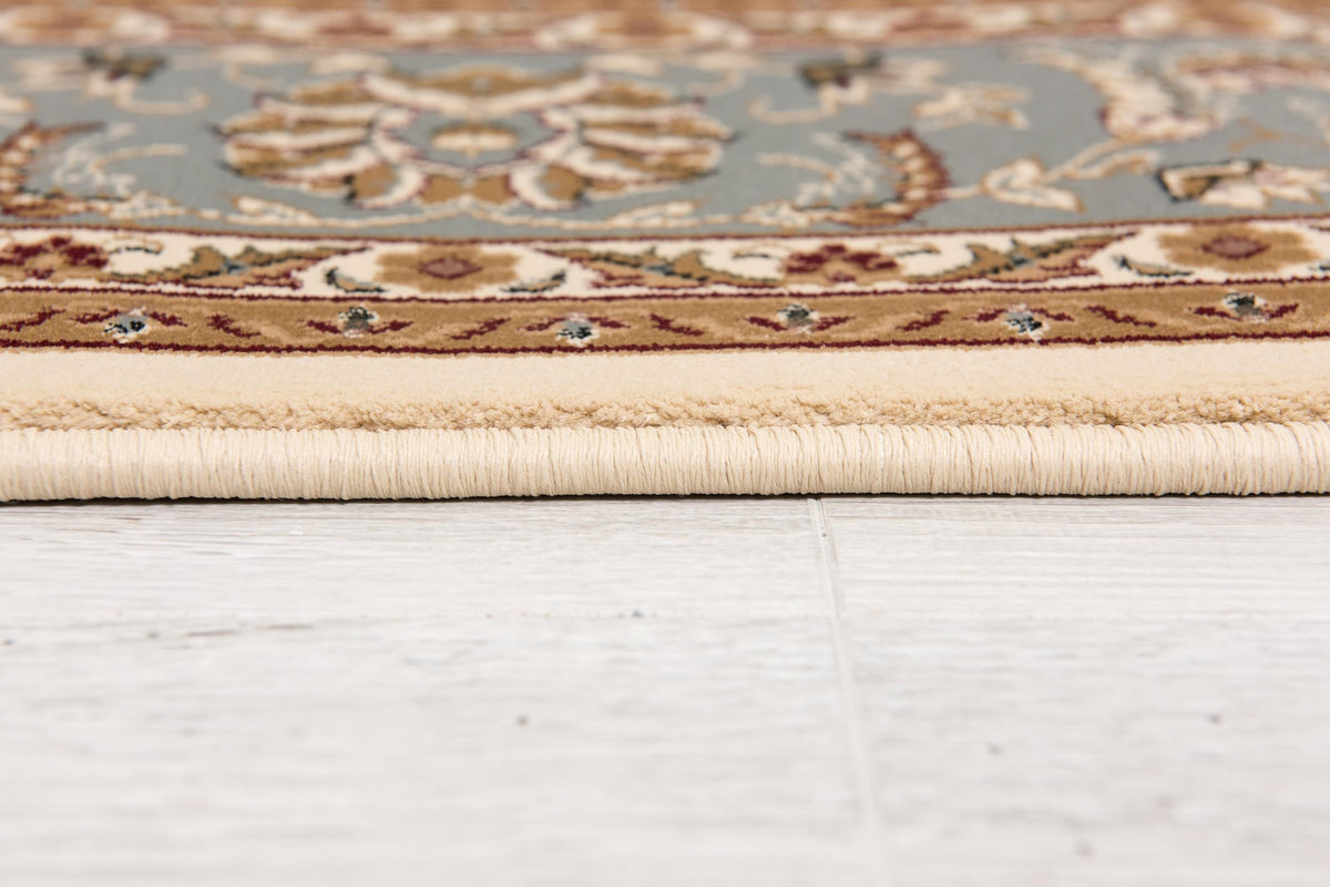 Fayez Persian Medallion Traditional Beige and Blue Indoor Rug
