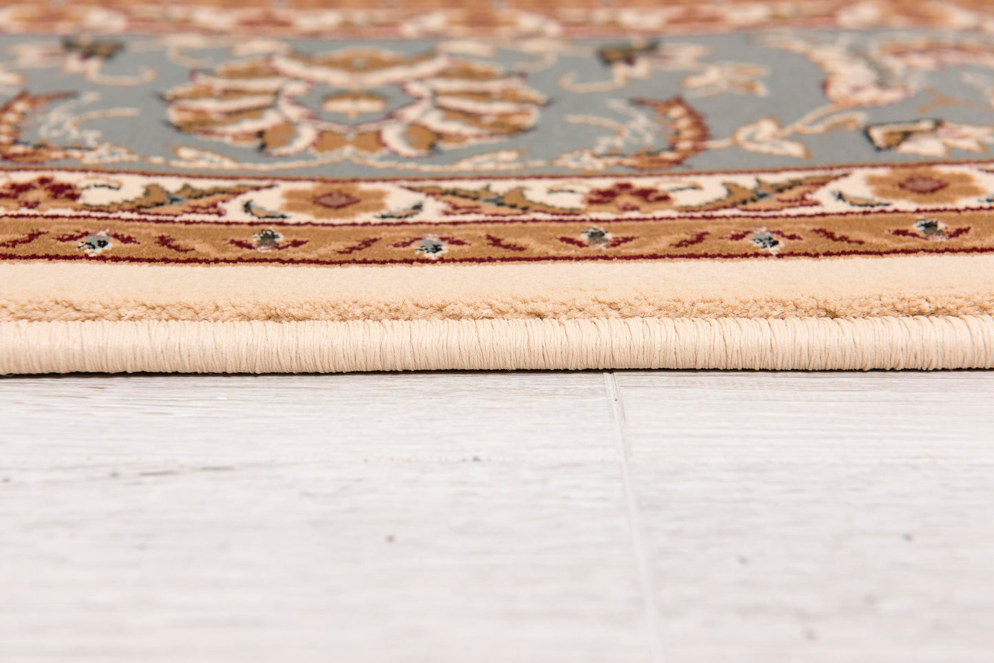 Fayez Persian Medallion Traditional Beige and Blue Indoor Rug-12