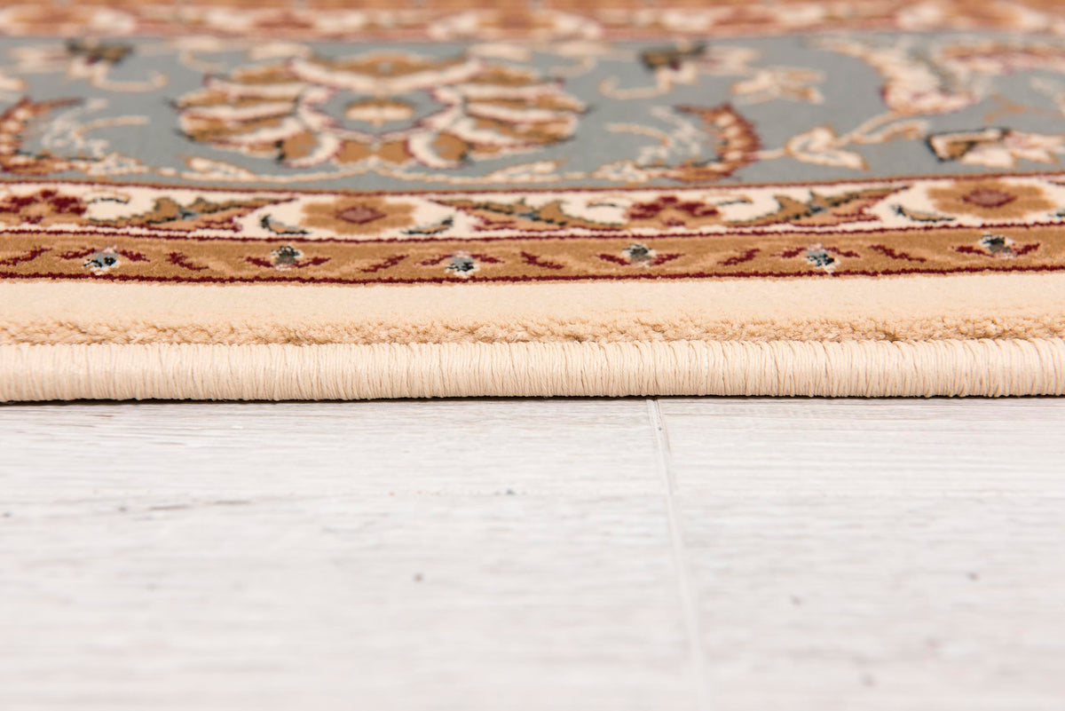 Fayez Persian Medallion Traditional Beige and Blue Indoor Rug