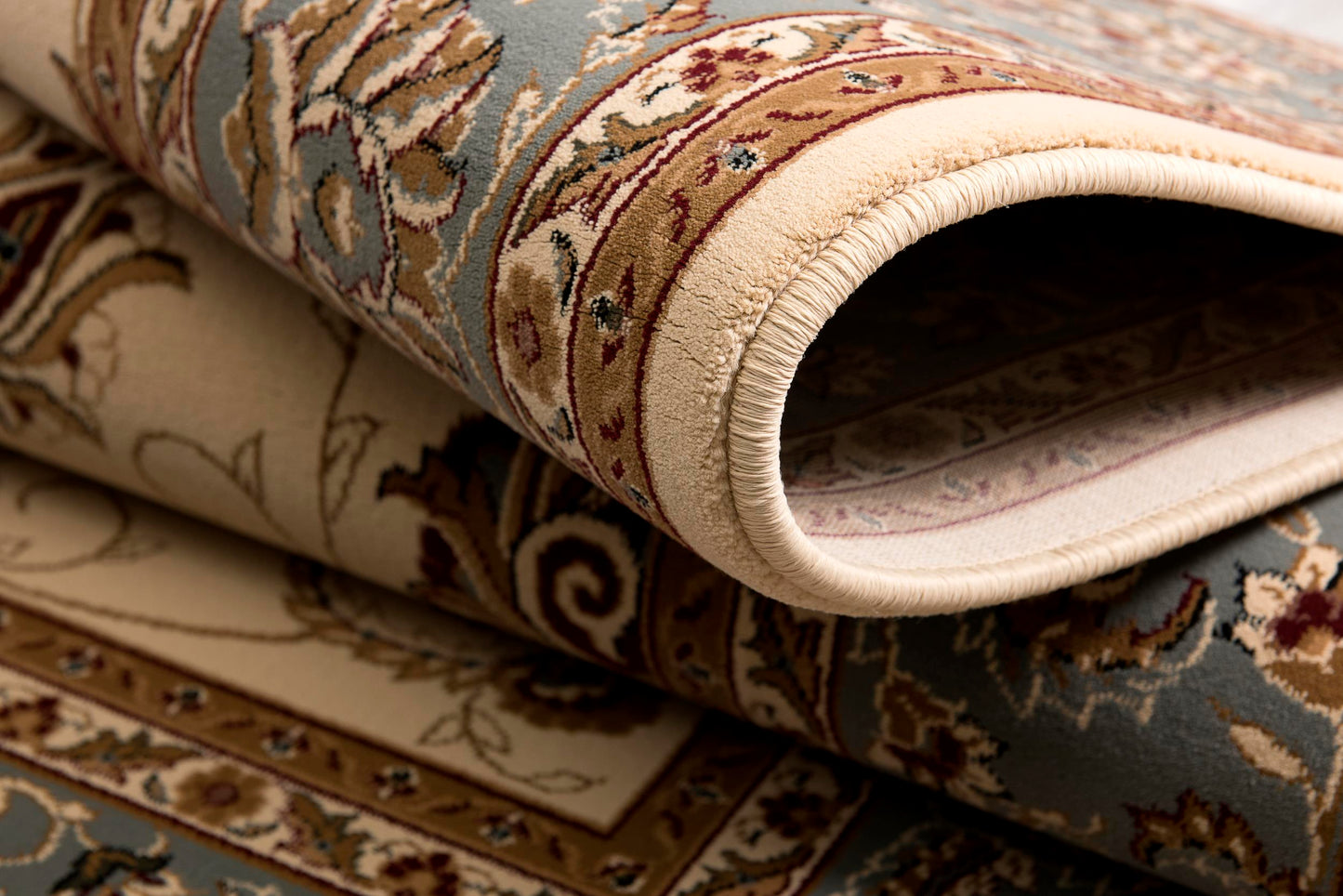 Fayez Persian Medallion Traditional Beige and Blue Indoor Rug-10