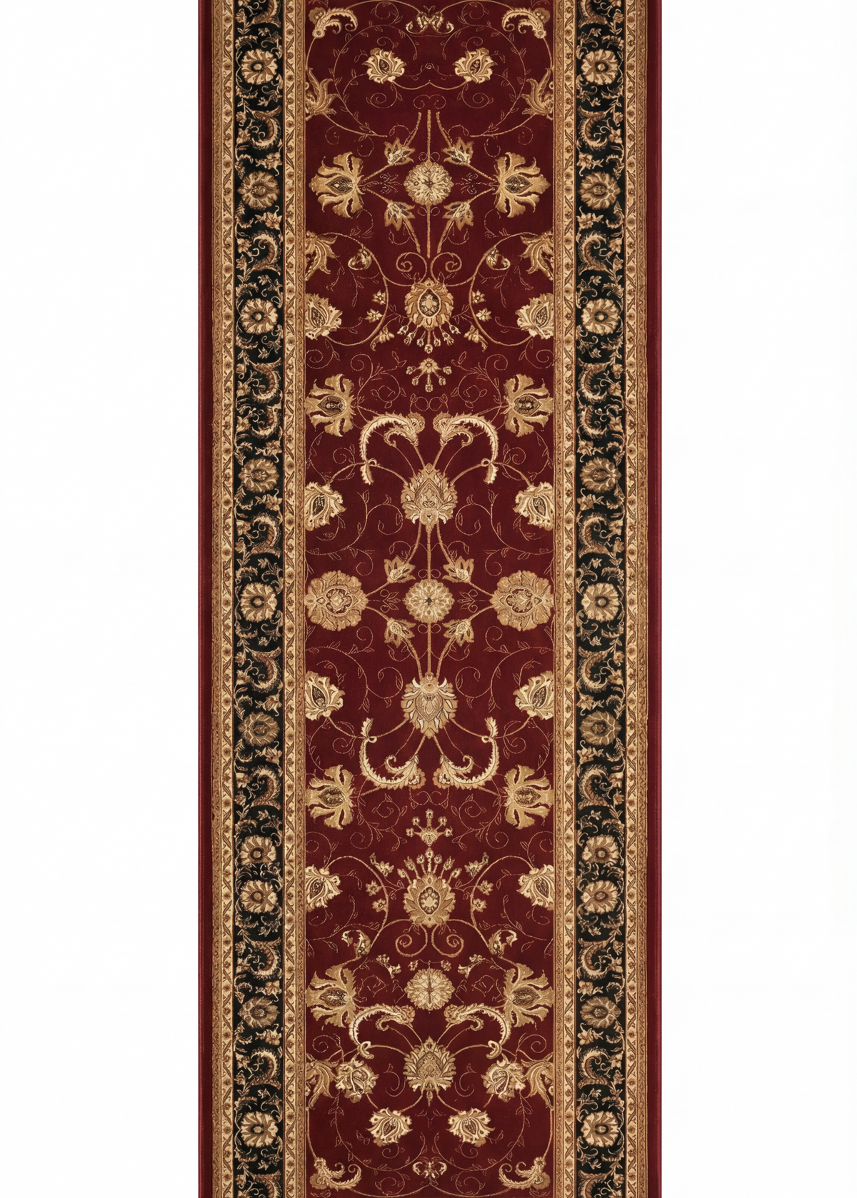 Fayez Persian Medallion Traditional Red and Black Indoor Rug