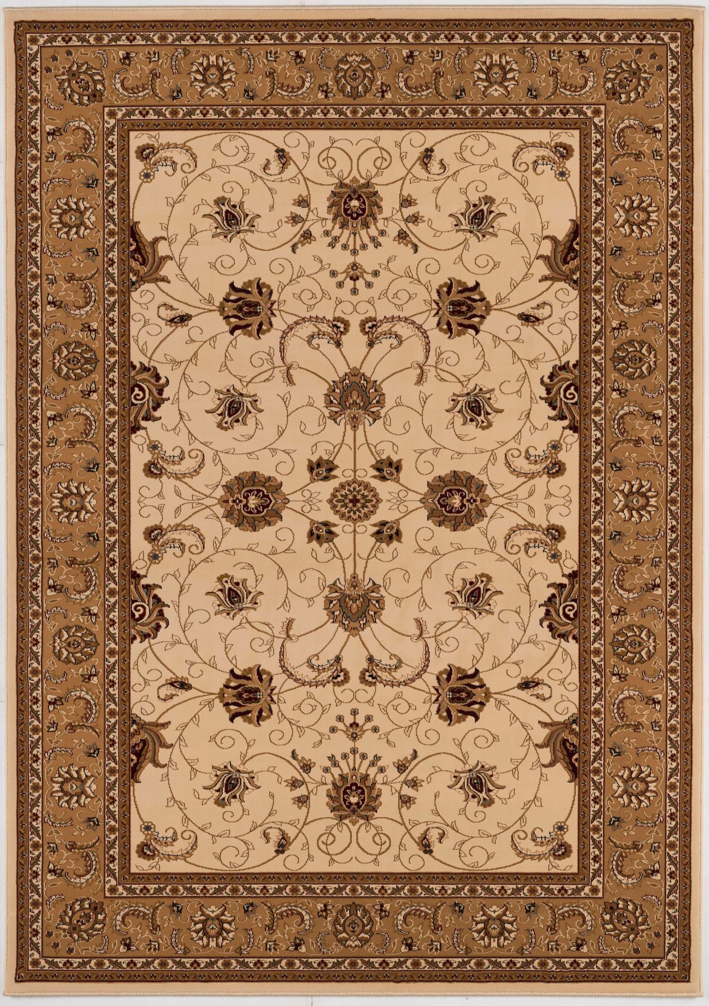 Fayez Persian Medallion Traditional Beige and Cream Indoor Rug-1