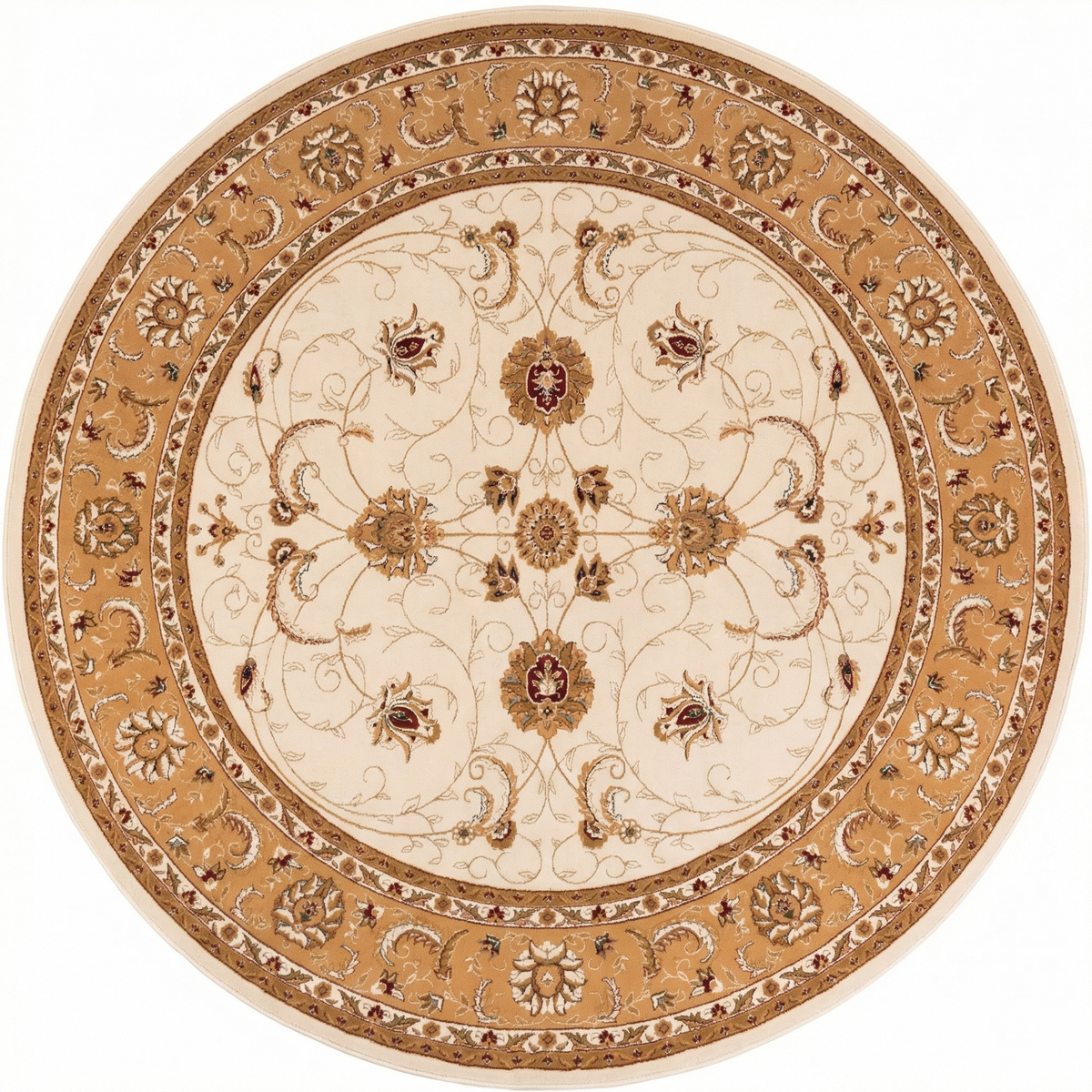 Fayez Persian Medallion Traditional Beige and Cream Indoor Rug
