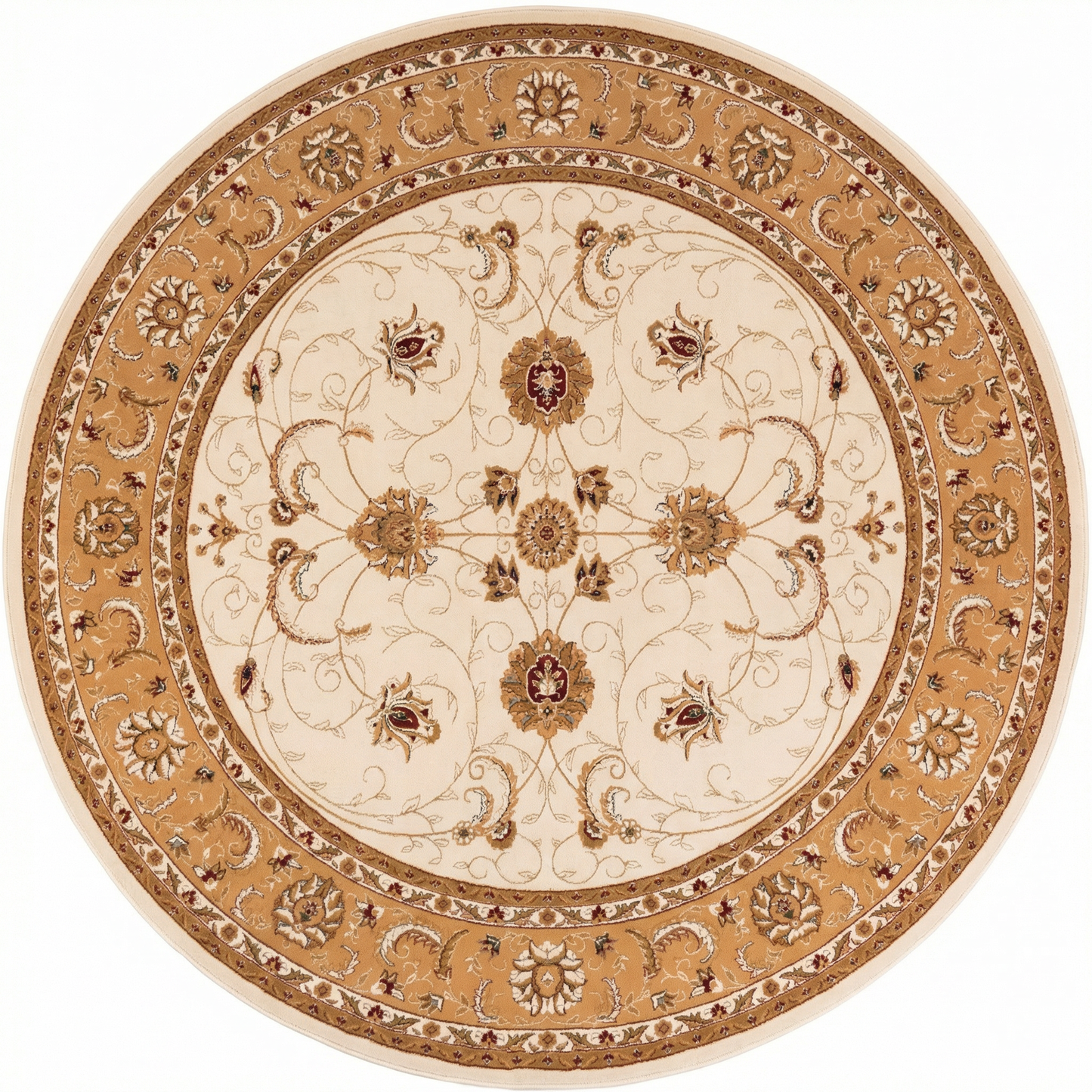 Fayez Persian Medallion Traditional Beige and Cream Indoor Rug-24