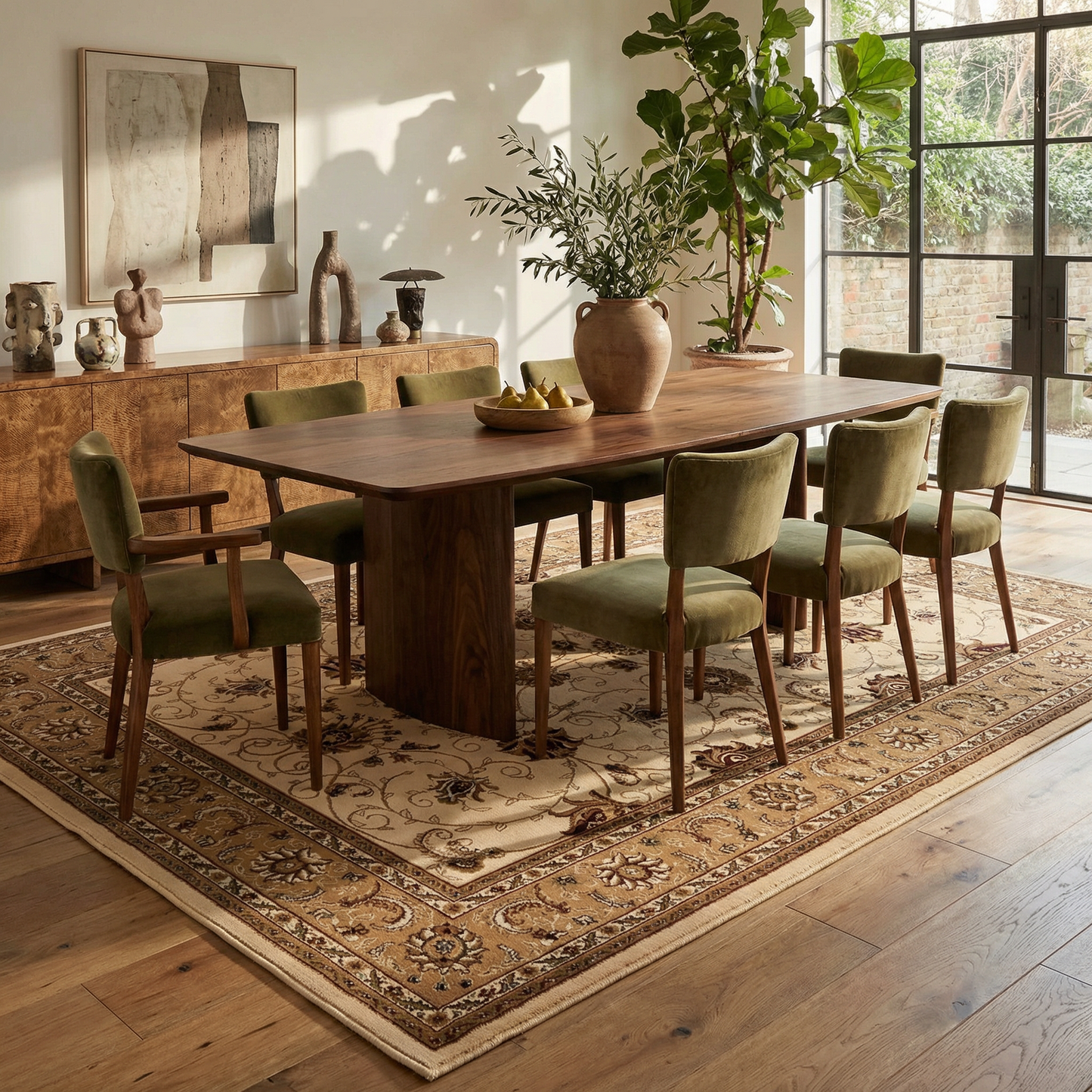 Fayez Persian Medallion Traditional Beige and Cream Indoor Rug-9