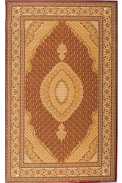 Faris Persian Medallion Traditional Red and Beige Indoor Rug