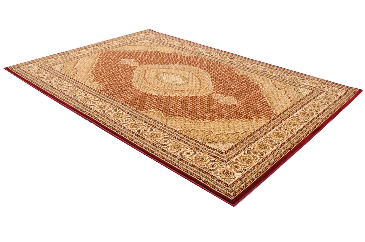 Faris Persian Medallion Traditional Red and Beige Indoor Rug