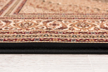 Faris Persian Medallion Traditional Black and Beige Indoor Rug-26