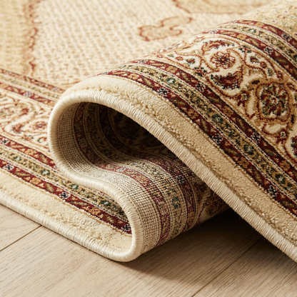 Faris Persian Medallion Traditional Beige and Cream Indoor Rug-10