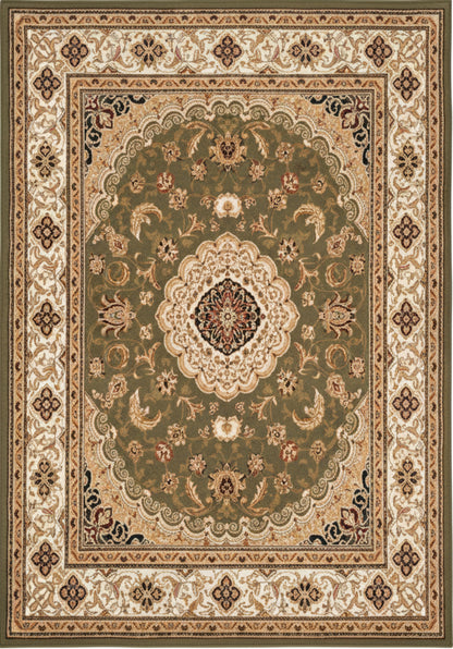 Majestic Persian Traditional Green Rug