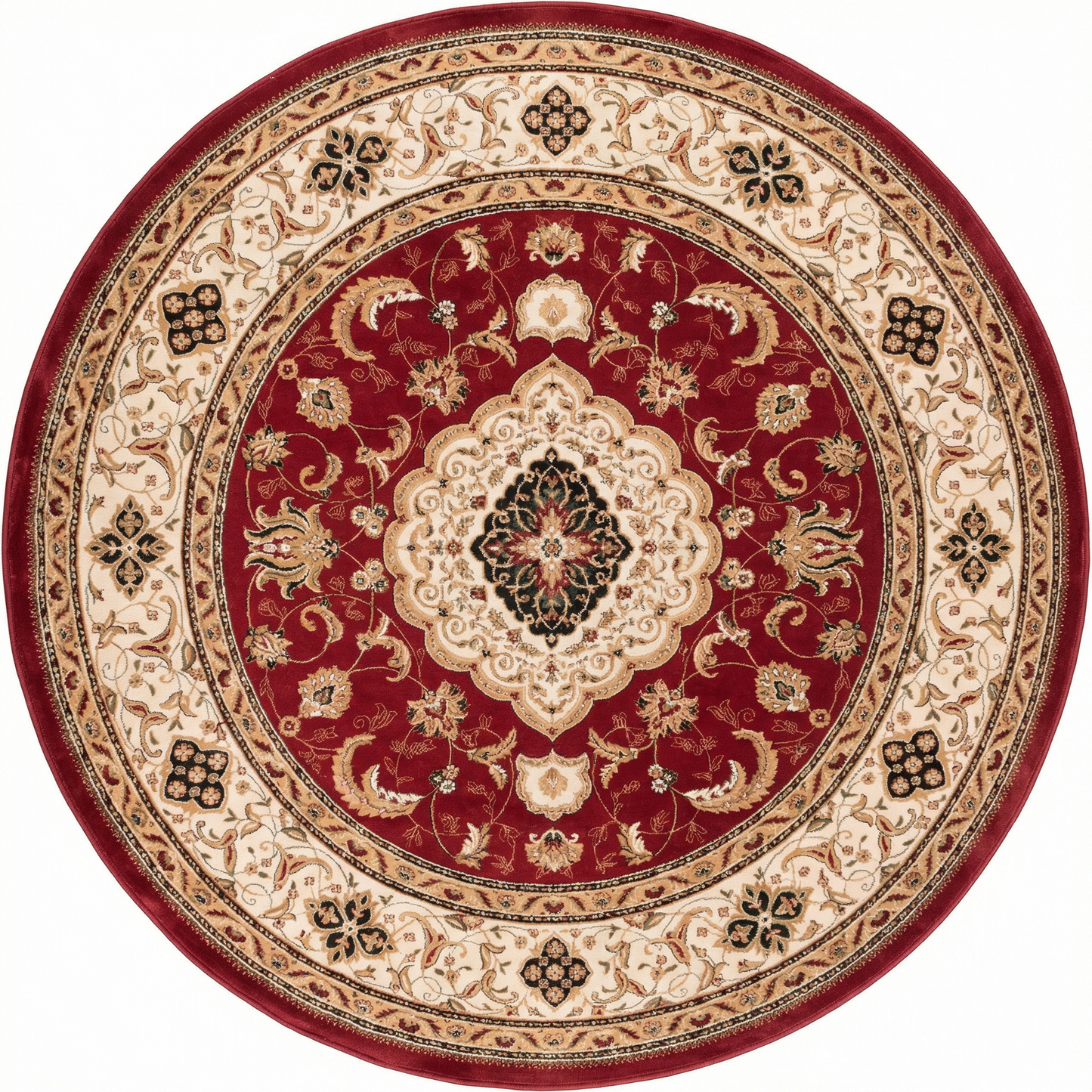 Rimal Persian Medallion Traditional Red and Beige Indoor Rug-14