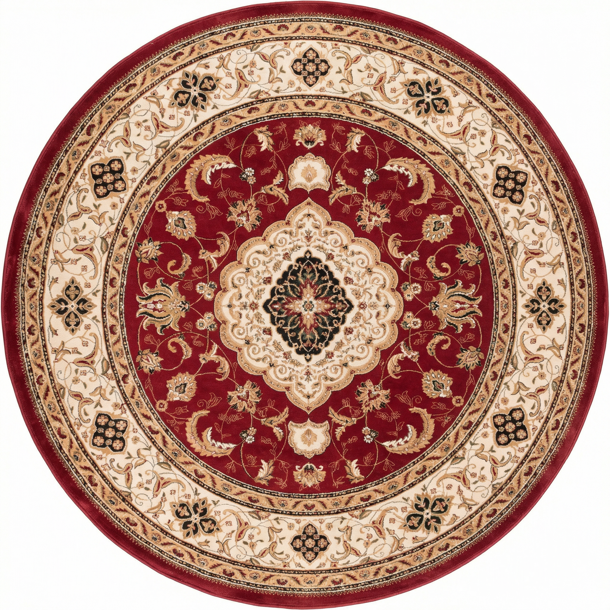 Rimal Persian Medallion Traditional Red and Beige Indoor Rug-14