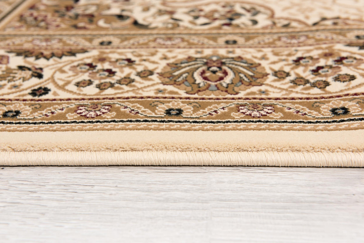 Rihab Persian Medallion Traditional Beige and Cream Indoor Rug