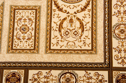 Alfombra de transición para interiores de color crema romana marroquí