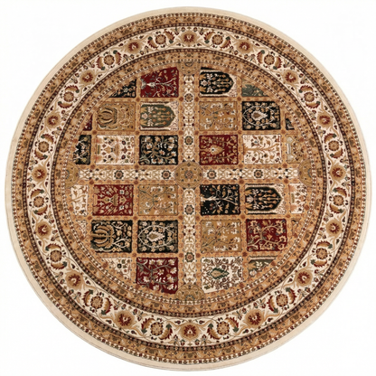 Jinan Persian Garden Traditional Beige and Red Indoor Rug-14