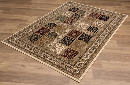 Majestic Moroccan Traditional Beige Rug