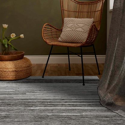 Alfombra gris moderna abstracta Maya