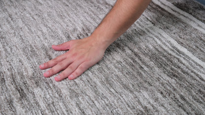 Alfombra gris moderna abstracta Maya