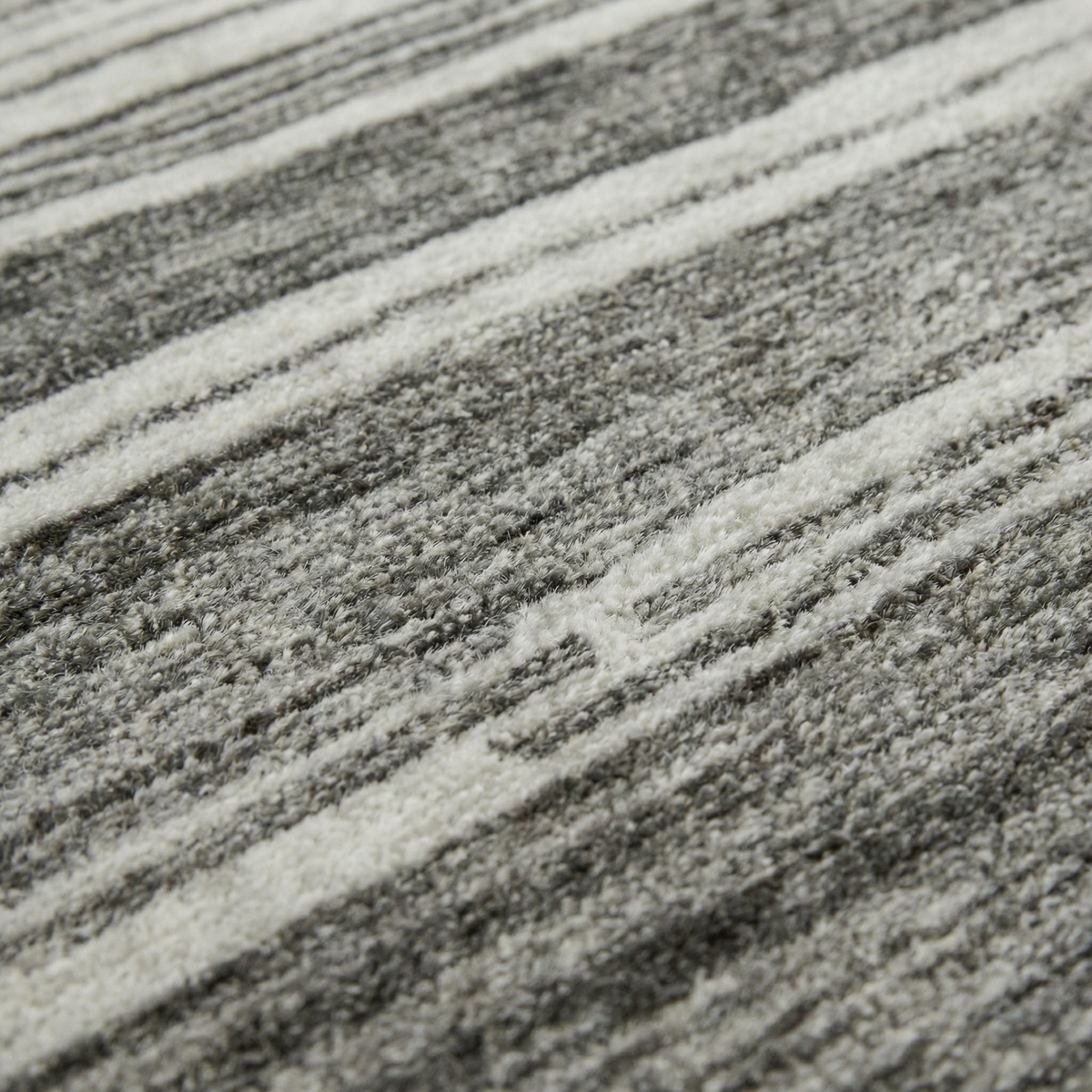 Esker Linear Abstract Contemporary Grey and Black Indoor Rug