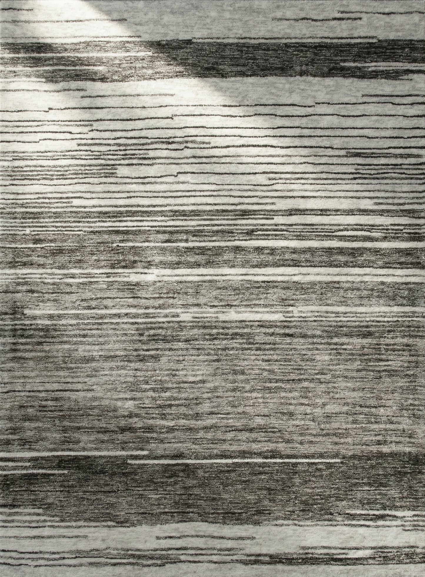 Esker Linear Abstract Contemporary Grey and Black Indoor Rug-3