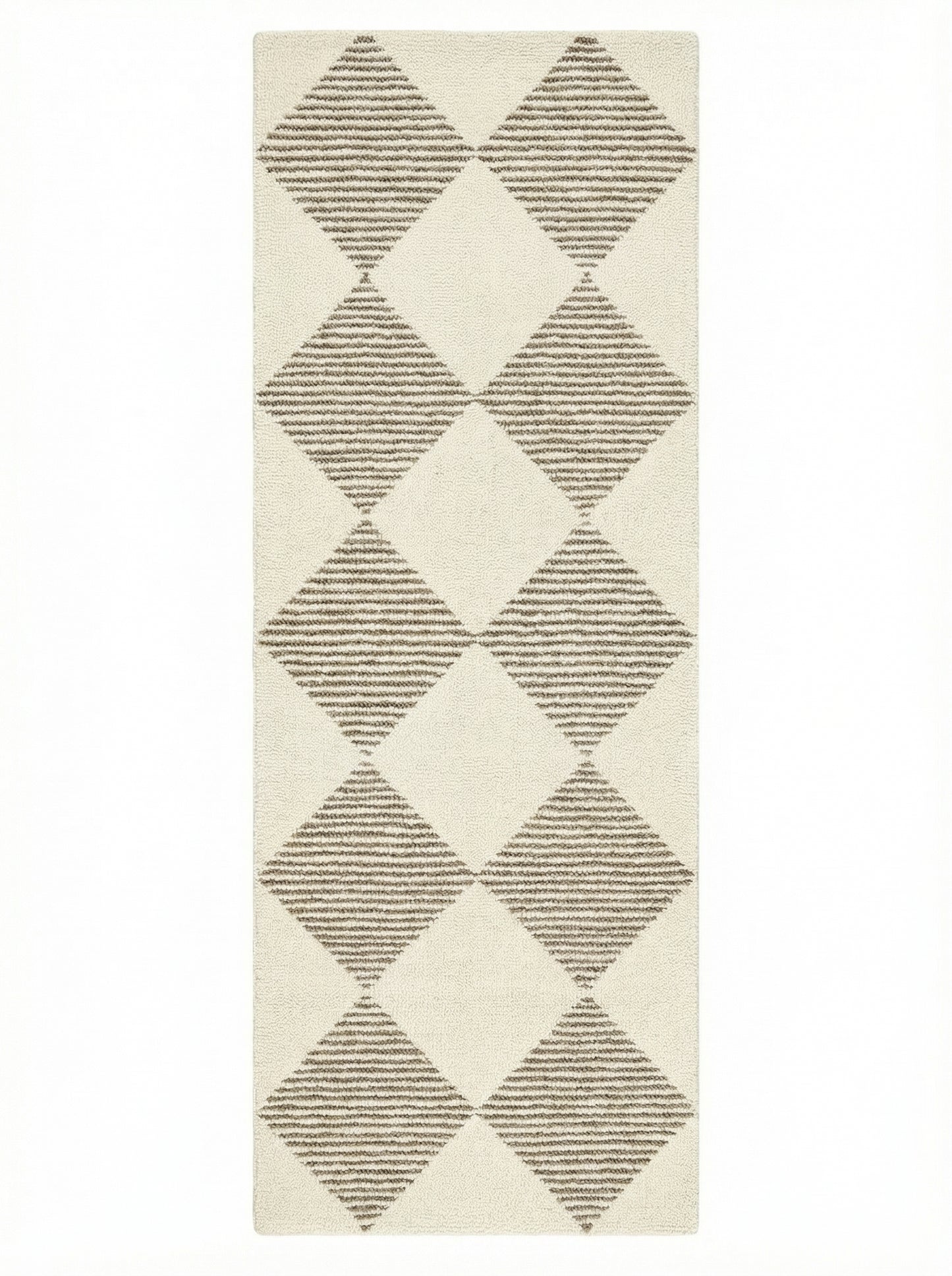 Sepia Checkered Contemporary Beige and Brown Indoor Rug-17