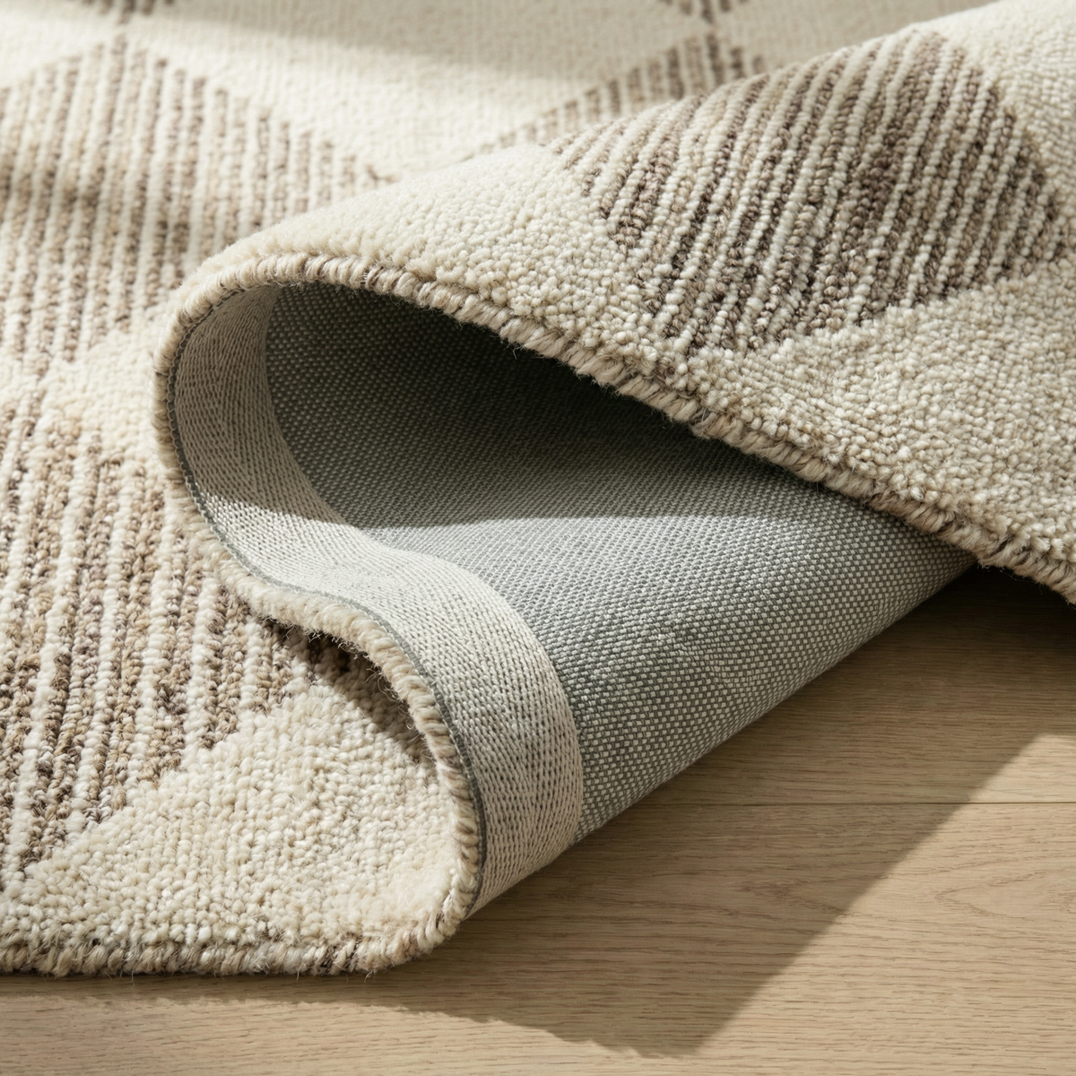 Sepia Checkered Contemporary Beige and Brown Indoor Rug