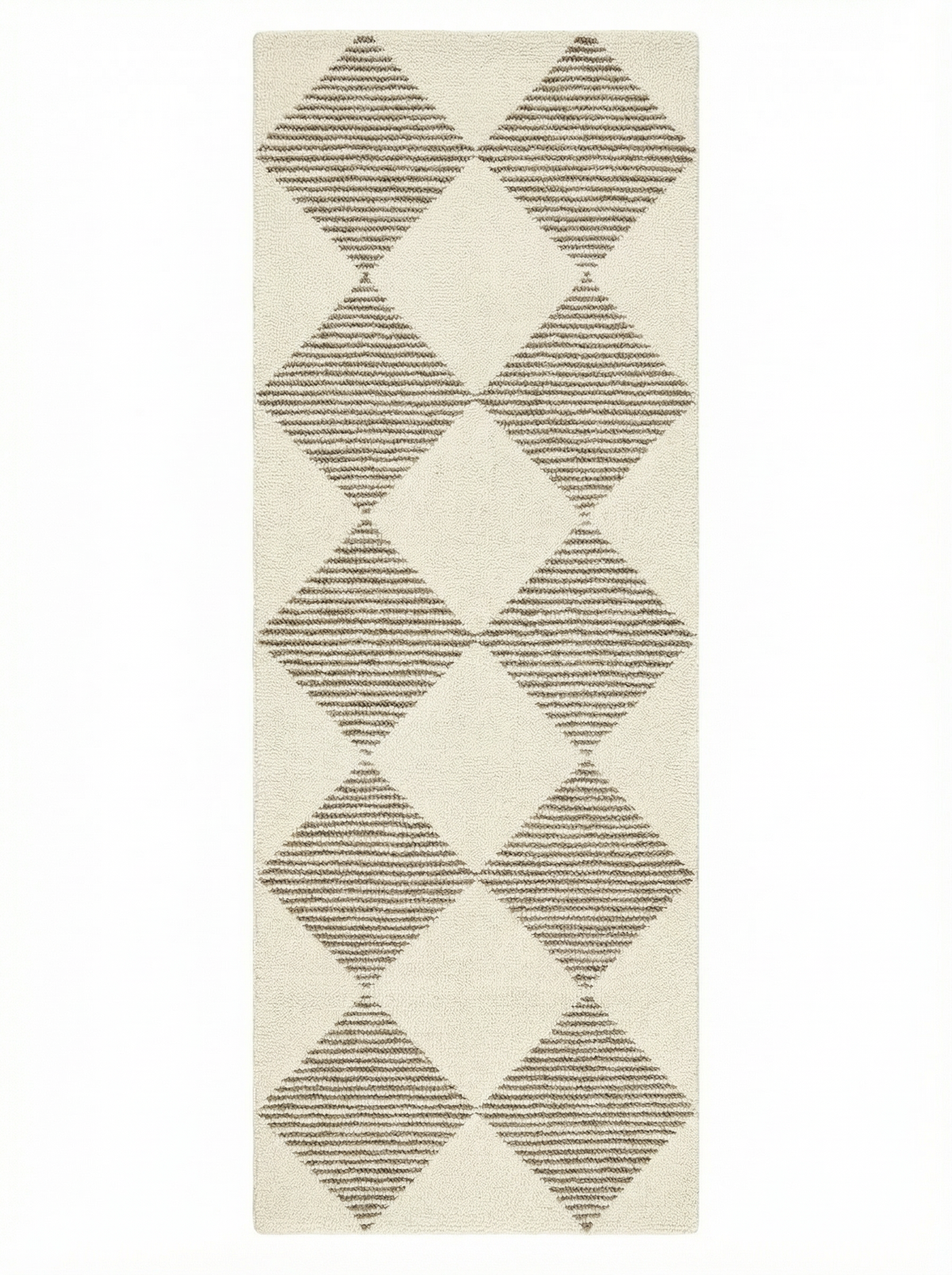 Sepia Checkered Contemporary Beige and Brown Indoor Rug