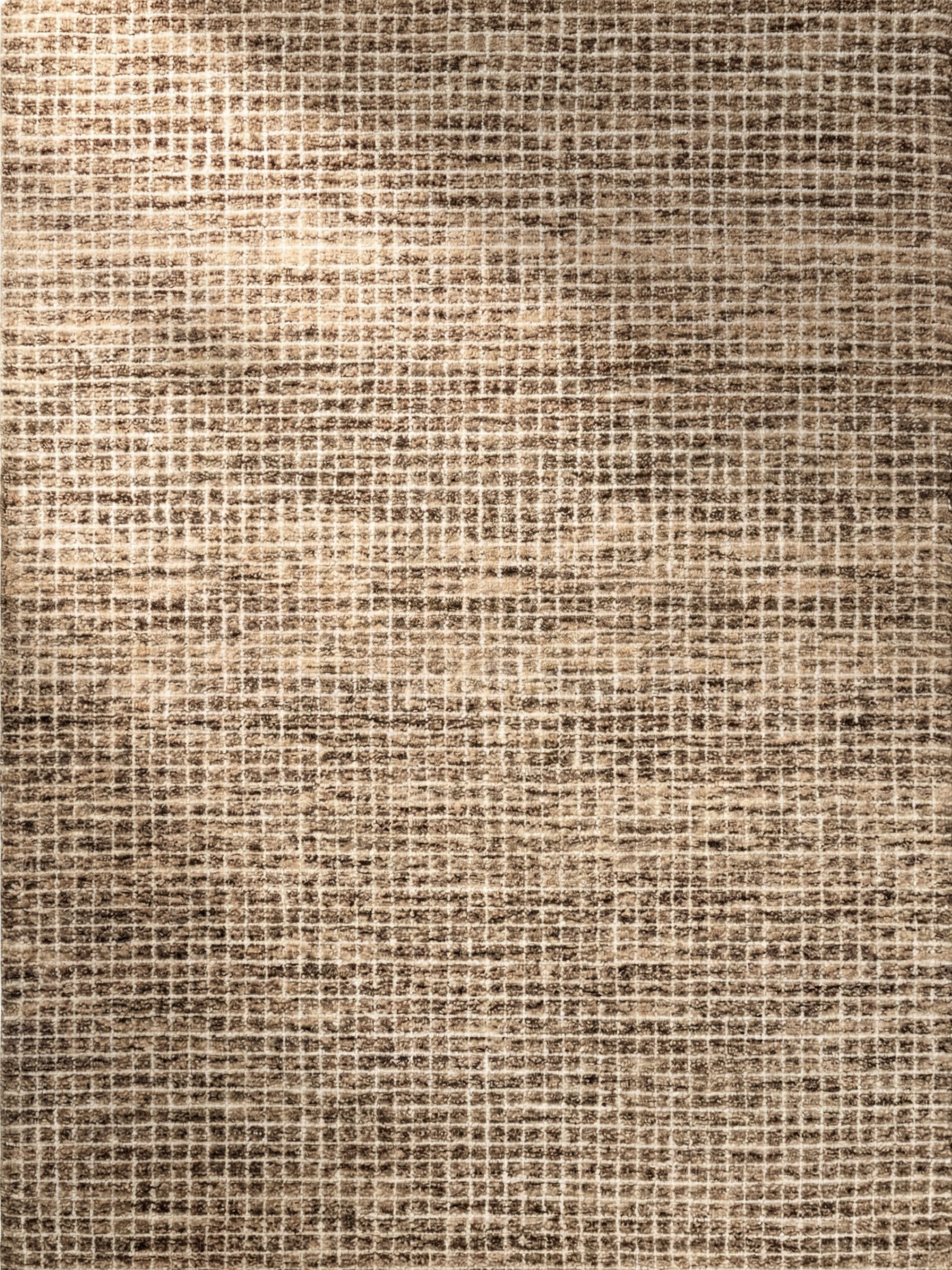 Mojavi Checkered Contemporary Brown and Grey Indoor Rug-3