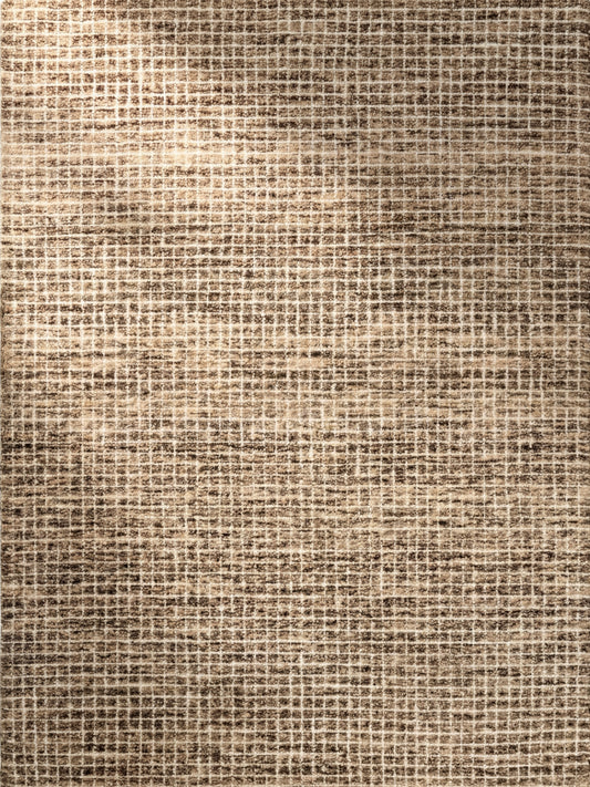 Mojavi Checkered Contemporary Brown and Grey Indoor Rug