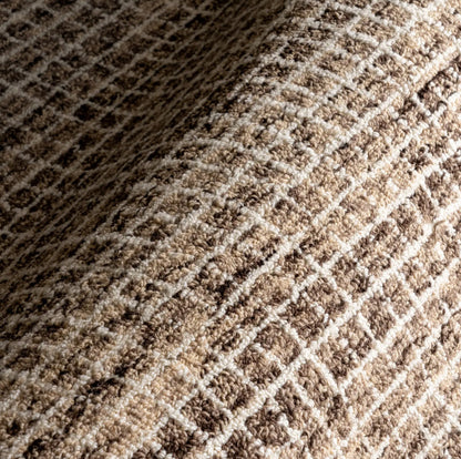 Mojavi Checkered Contemporary Brown and Grey Indoor Rug