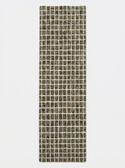 Mojavi Checkered Contemporary Brown and Grey Indoor Rug-13