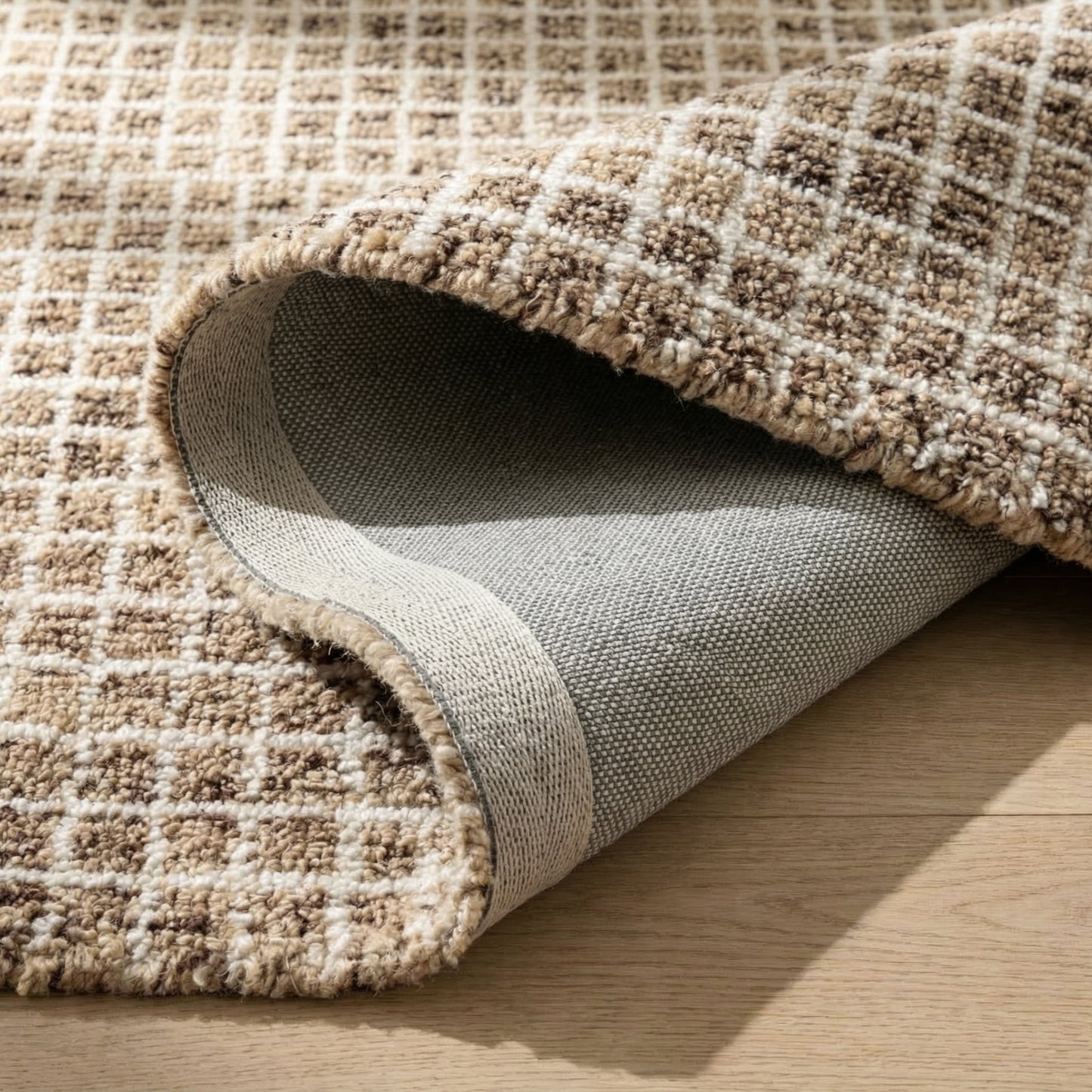 Mojavi Checkered Contemporary Brown and Grey Indoor Rug-15