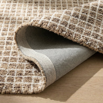 Mojavi Checkered Contemporary Brown and Grey Indoor Rug-10