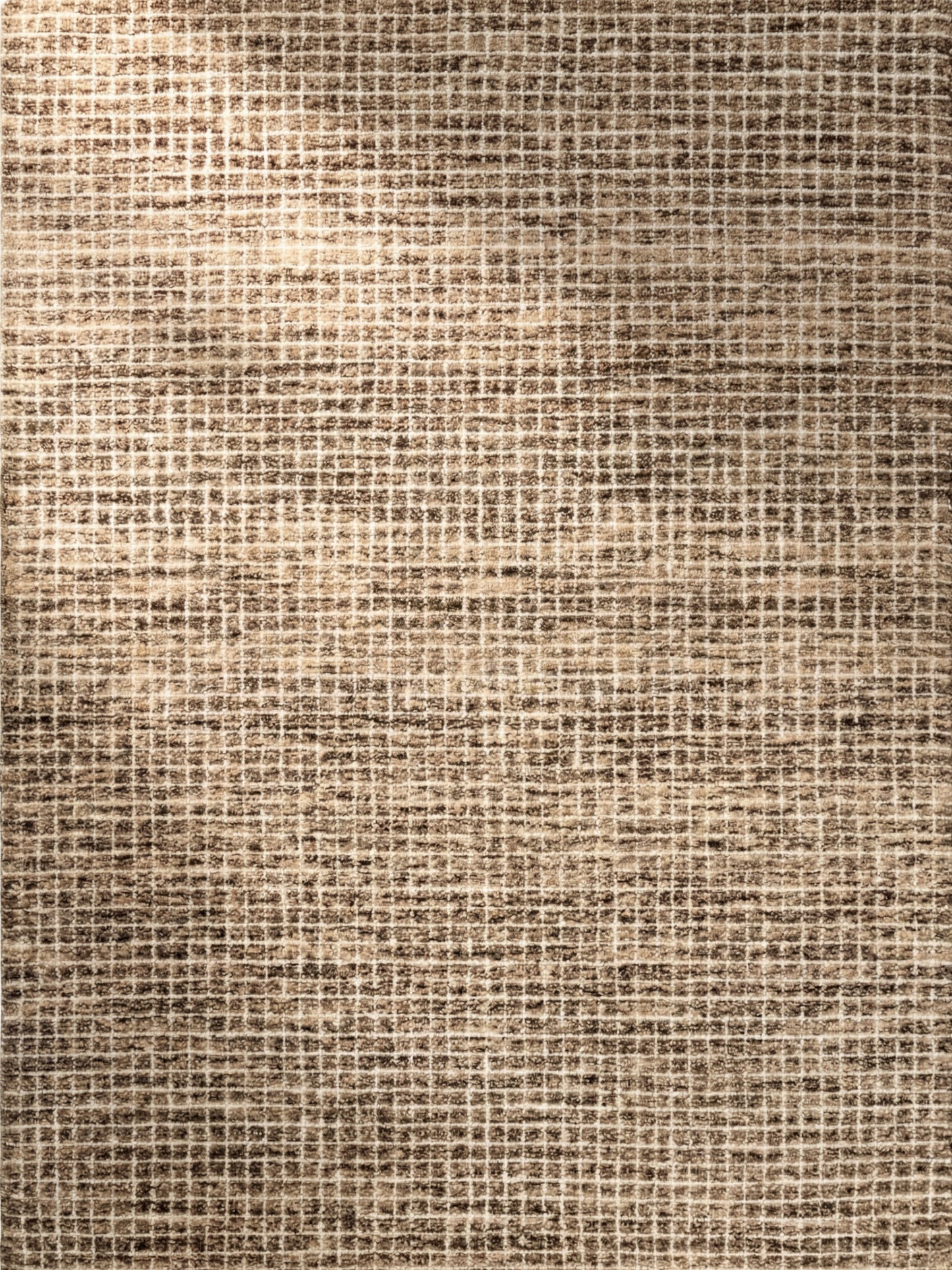 Mojavi Checkered Contemporary Brown and Grey Indoor Rug