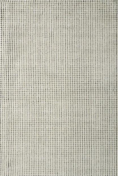 Moru Checkered Contemporary Beige and Black Indoor Rug