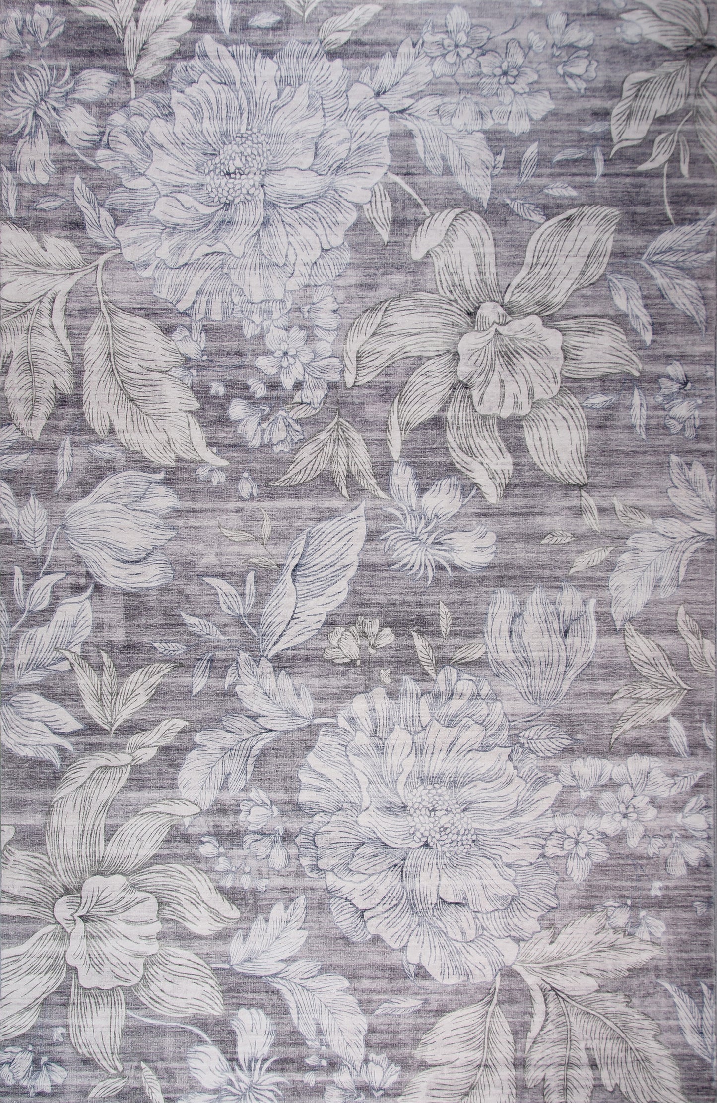 Serena Floral Transitional Beige and Grey Indoor Rug